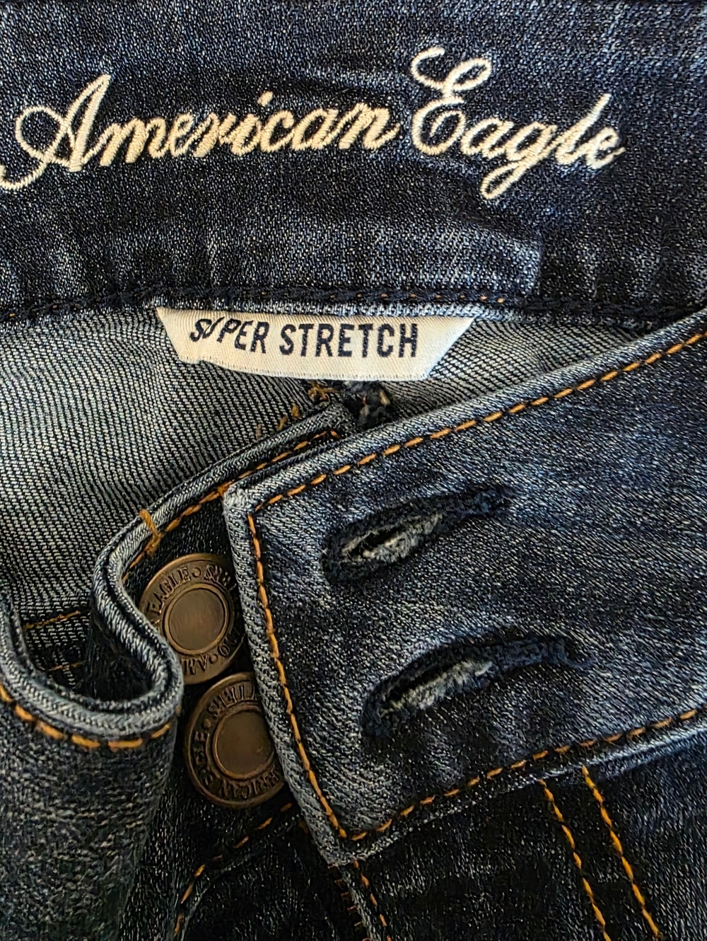 American Eagle Outfitters Dark Blue Flared Jeans - Picture 7 of 8